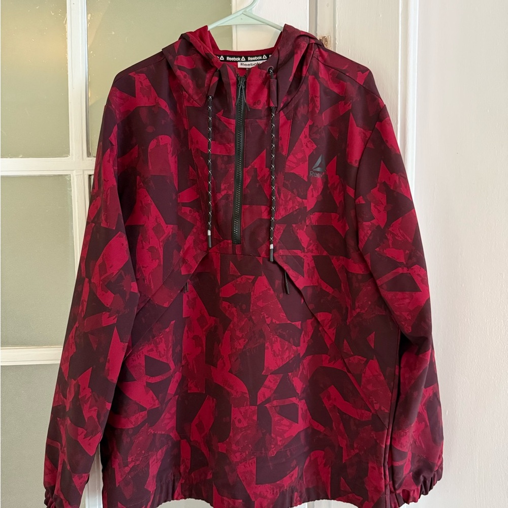 Reebok Red and Black Windbreaker